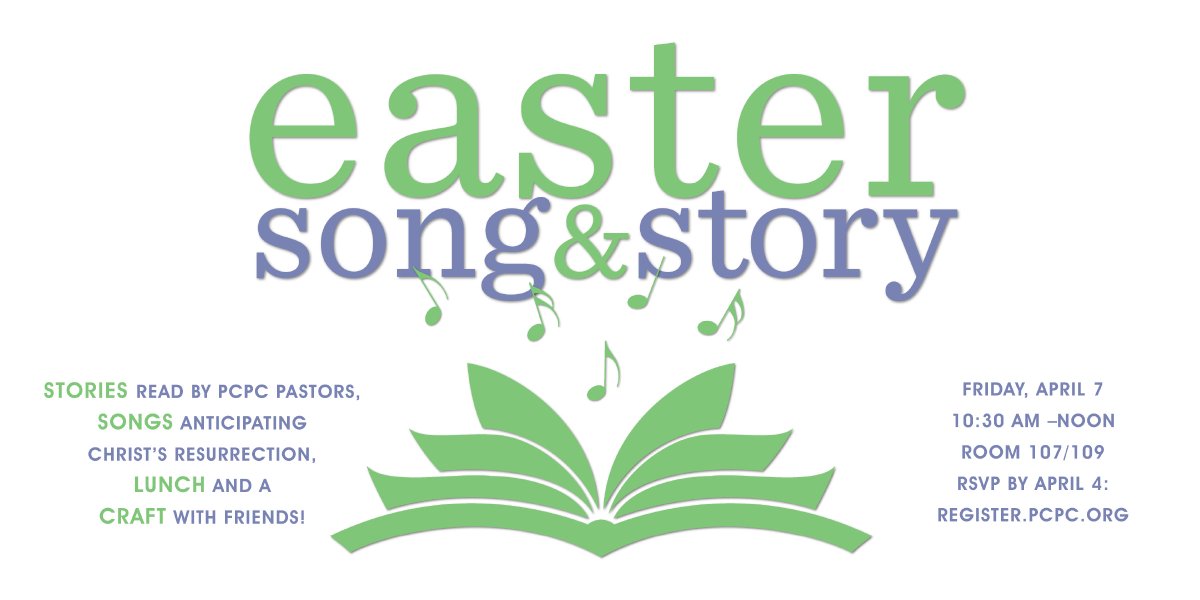 PCPCWomen's tweet photo. Join us this Friday for a special Easter Song &amp; Story program! https://t.co/nLDJy80zSm https://t.co/biggnuTGvC