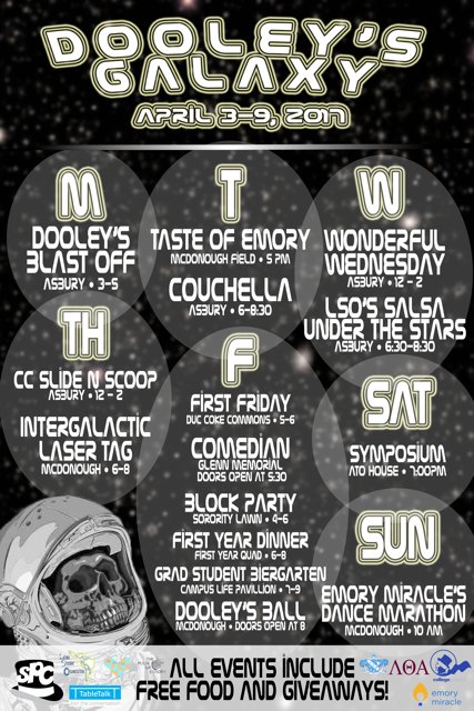 RaphWellExcel's tweet image. 2017 DW is here. Have fun, AND remember if you choose to drink, drink like dooley bit.ly/2otTRka @bewellexcel #dooleysweek2017