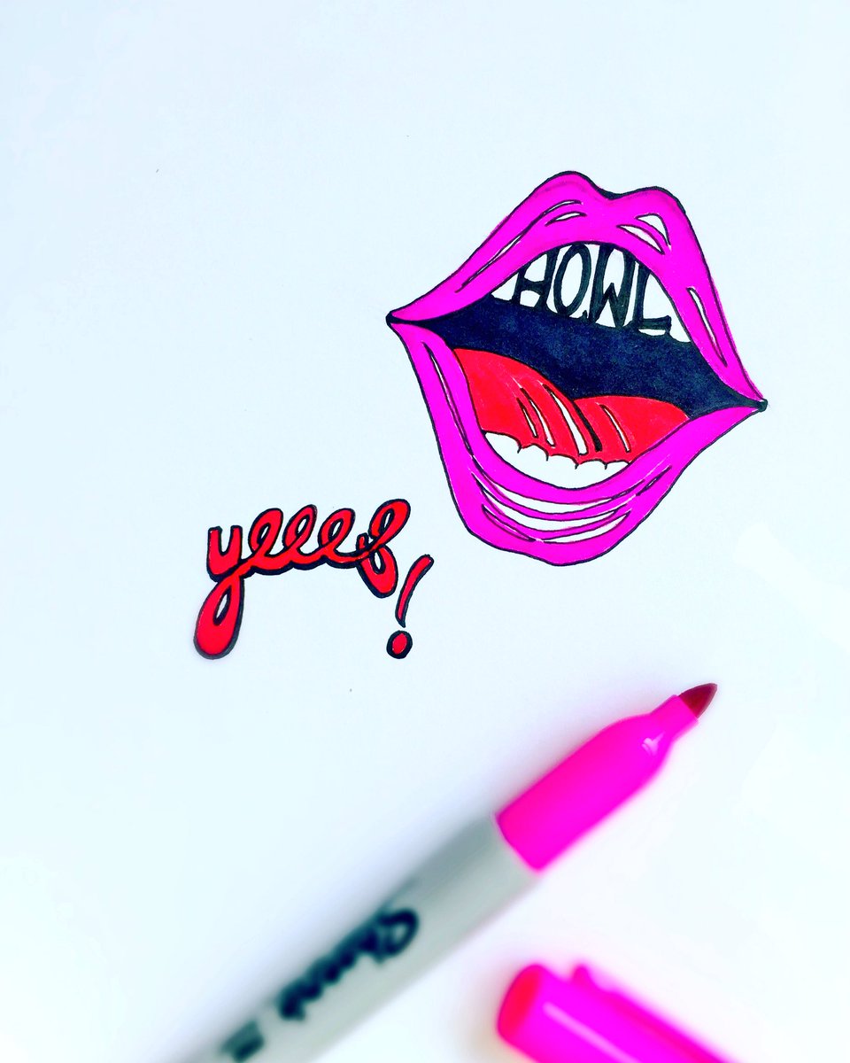 Eyeeye72's tweet image. 'And Mondays are just old news'...
Quick doodle shout out for the lovely  @Howldem  🗣Give em a #Howl 👄