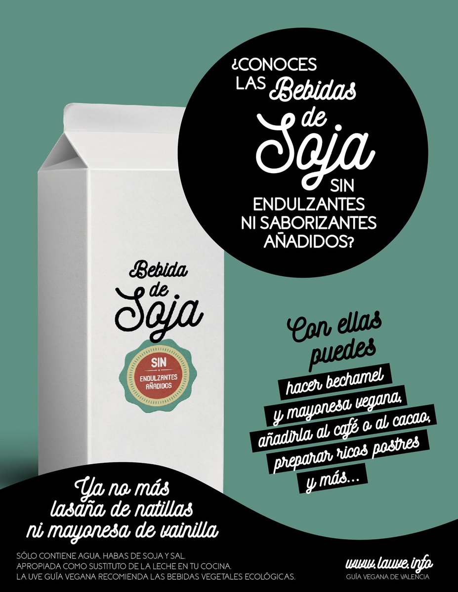 laUVEguia's tweet photo. Vamos con una campaña sobre las bebidas vegetales. Ya no más lasaña de natillas ni mayonesa de vanilla... https://t.co/cAq3ITYPyH