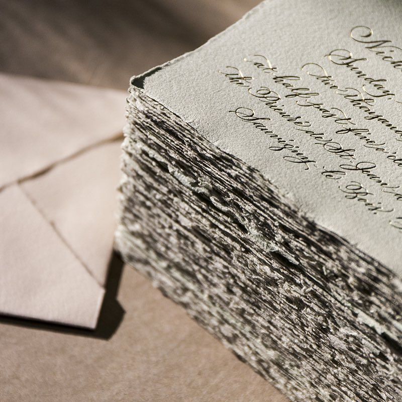 studiopression's tweet photo. Beauty of foil calligraphy on handmade paper! Calligraphy by @studiofrenchblue https://t.co/rQLhNmyCVS https://t.co/hV2Ktlu1Jj