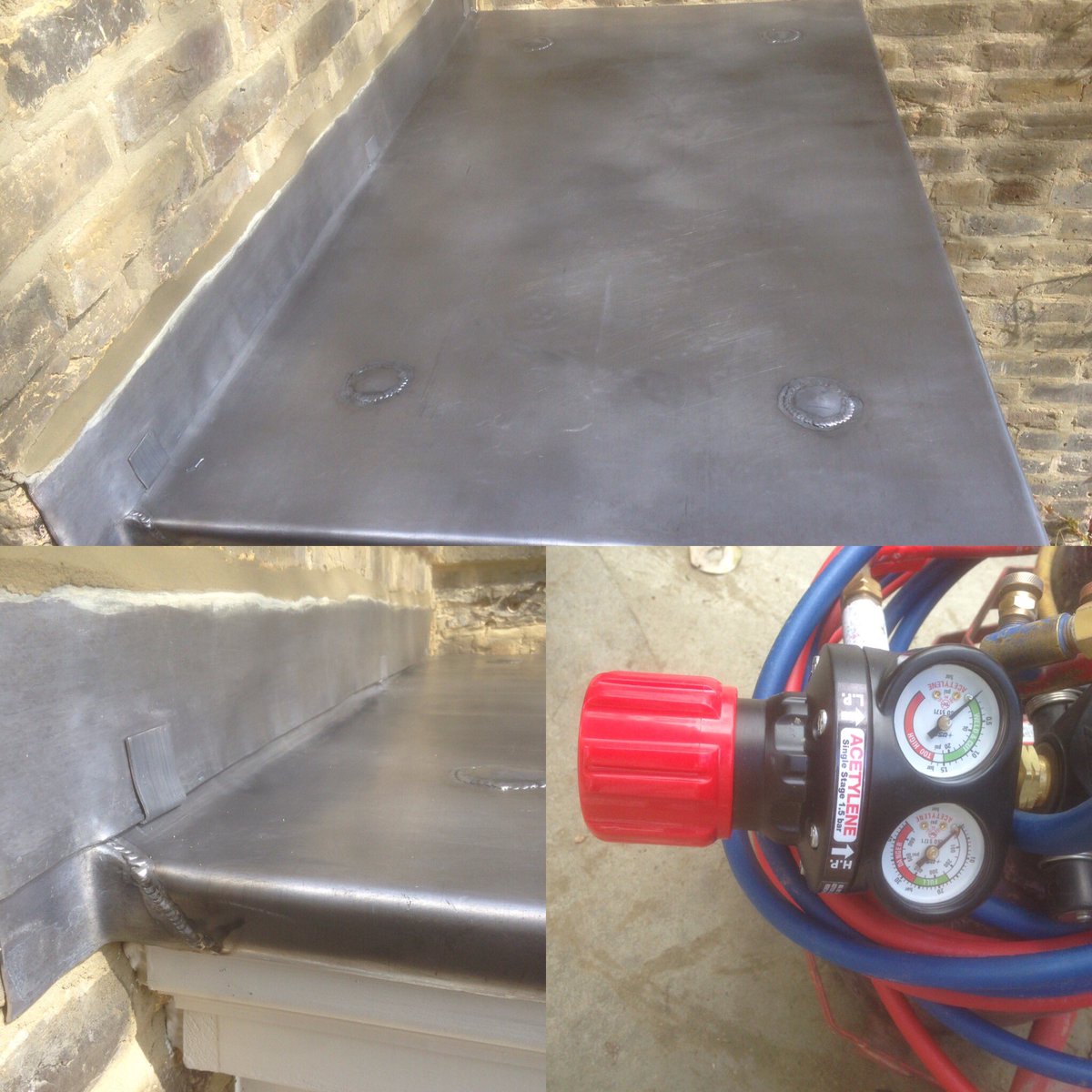 1st lead flat roof with my new acetylene reg #roofing #leadwork #code5 #london
