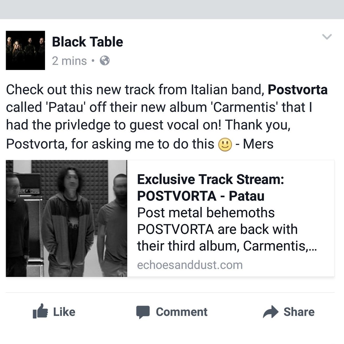 echoesanddust.com/2017/03/exclus… #postvorta #blacktable #carmentis #patau #happyharpy