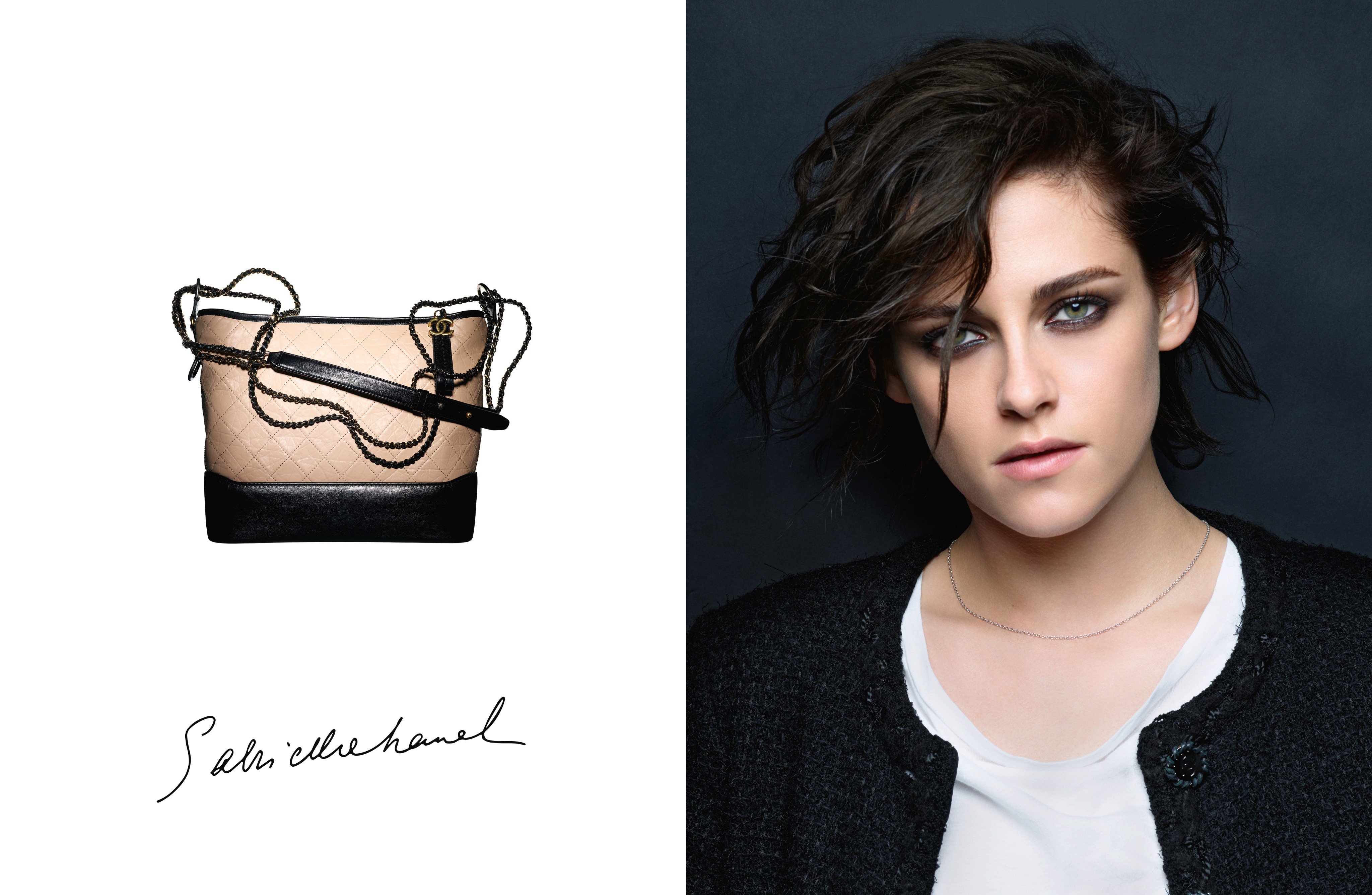 Chanel Gabrielle Handbag Campaign 2017 with Kristen Stewart