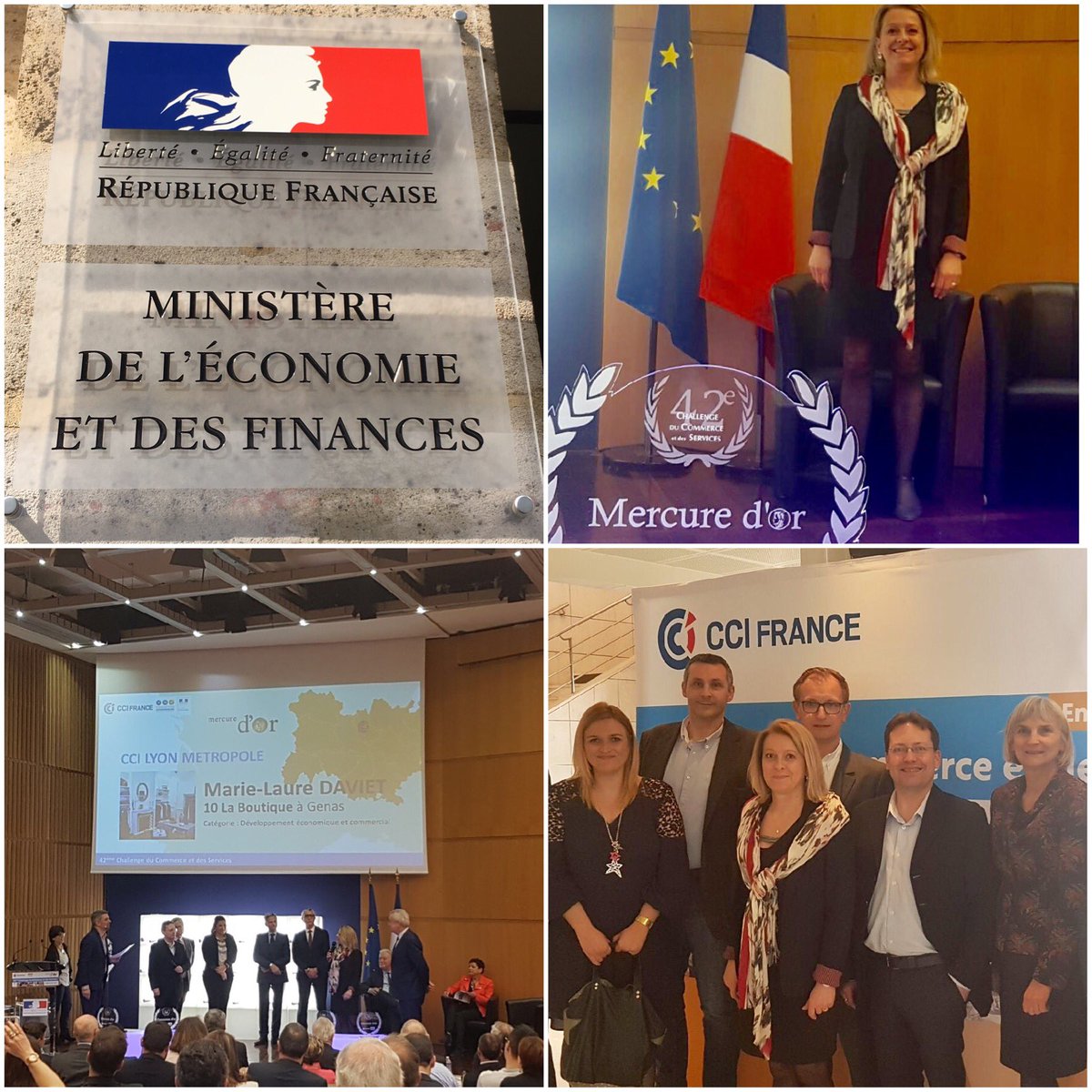 10laboutique's tweet photo. 10 la boutique a reçu ce jour le Mercure d'or du développement commercial des CCI de France 🇫🇷 au Ministère des Finances Paris. https://t.co/XV78M2ZiTb