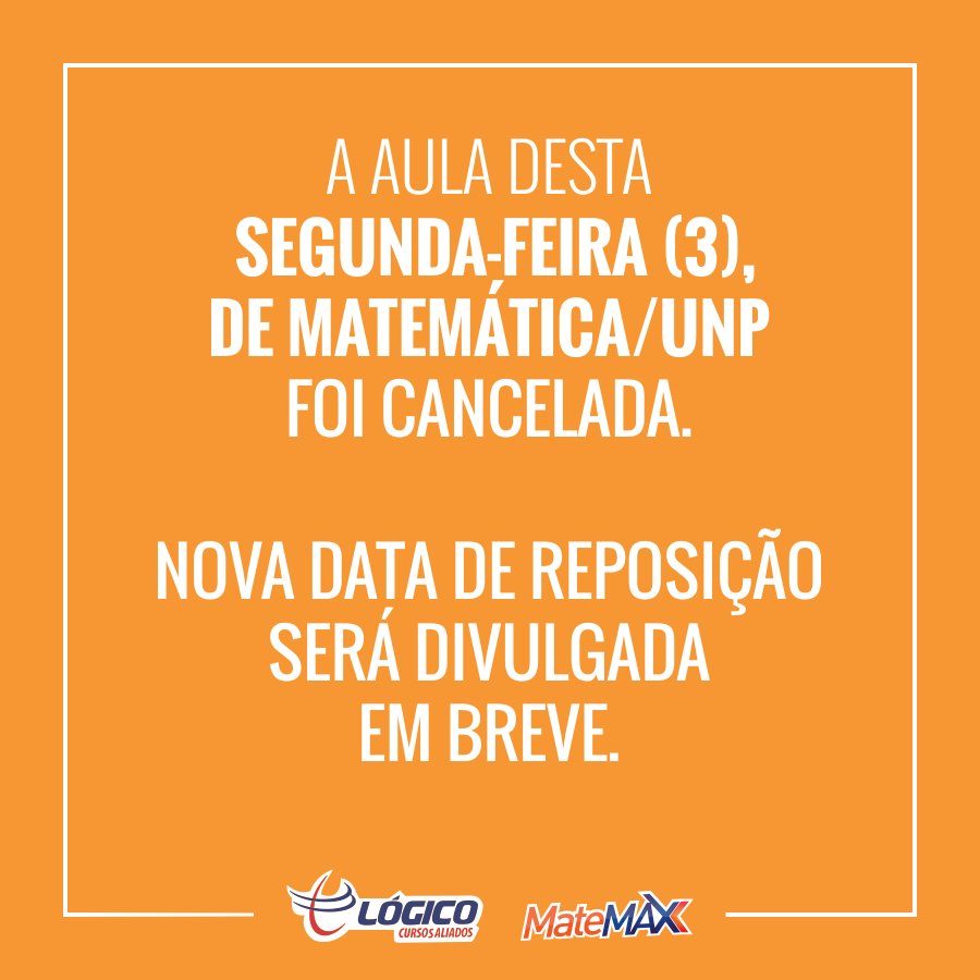Dois avisos importantes! Fiquem ligados. 😉