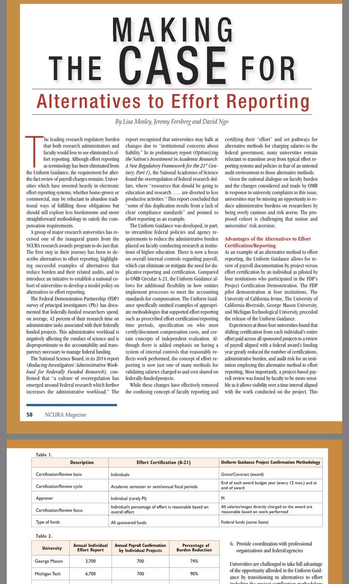 DavidNgo26's tweet photo. https://t.co/xfS6HZZo6v - see pg 59 for @NCURA publication on alternatives to effort reporting! #mountainsmoved #progress #bobd https://t.co/uPCE665vtt
