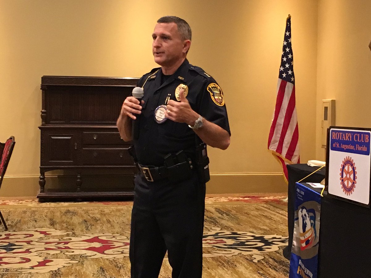 StAugRotaryClub's tweet photo. Congratulations to new club inductee Chief Barry Fox who also was our speaker today. https://t.co/DknnCRVyqX
