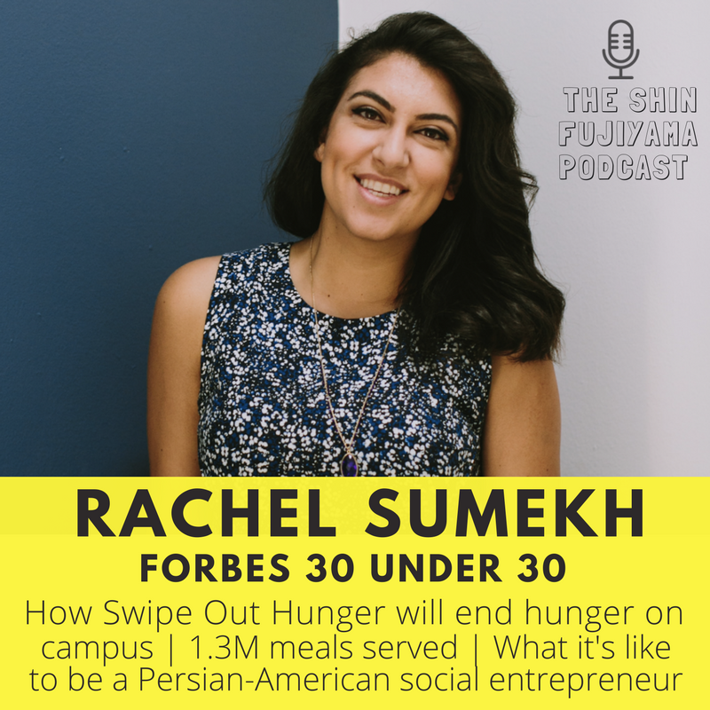 Shin Fujiyama Podcast Ep45: How @RachelSumekh grew @SwipeHunger to provide 1.3M meals to end hunger apple.co/29JcxSI #socent