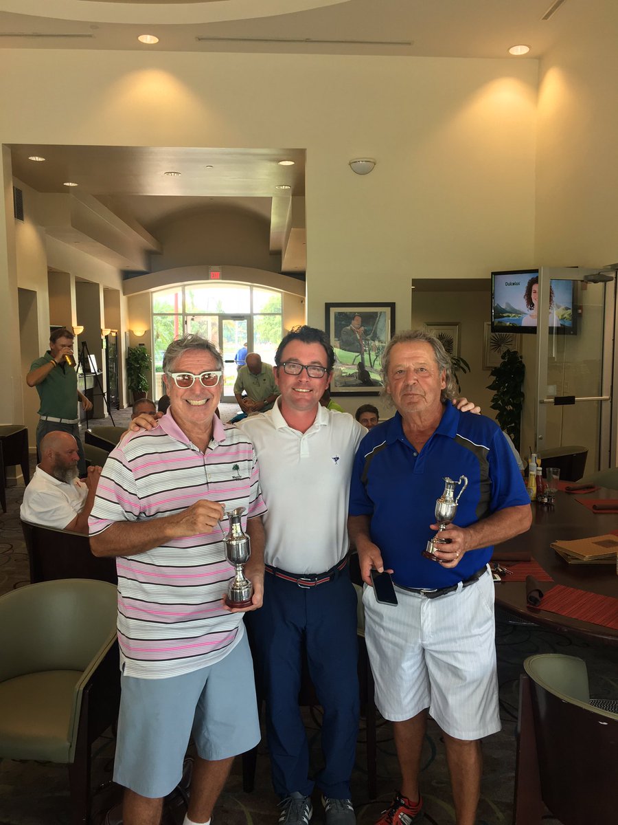 Congrats to this years club champs!!
Gustav Tegel, Sunny Dhody, and James Ross. Great Playing!!  #MiamiBeach #clubchamps