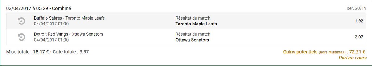TempestPronos's tweet image. #7 Prono 💵
Toronto Maple Leafs - 1.92
Ottawa Senators - 2.07
Côte : 3.97 👽
RT LIKE &amp;amp; FOLLOW ! 💵