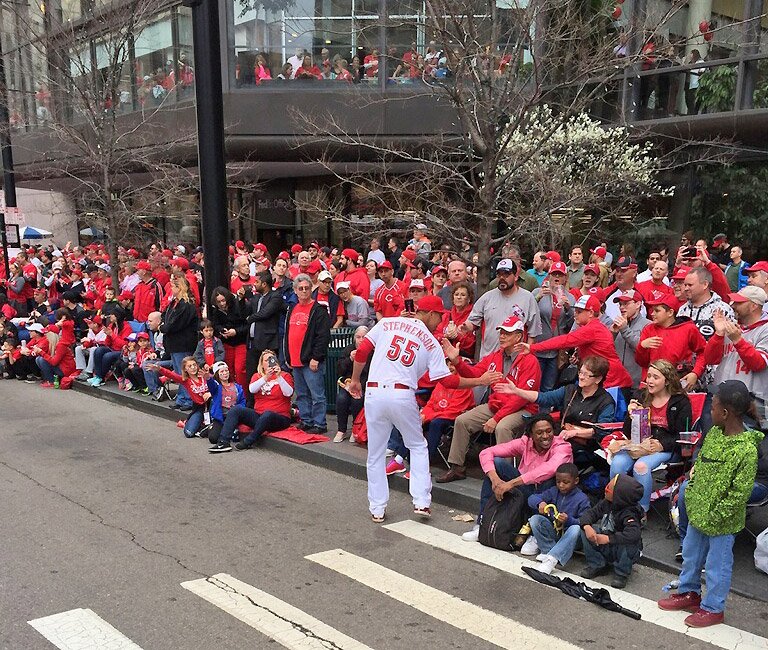 A man of the people. #RedsOpeningDay