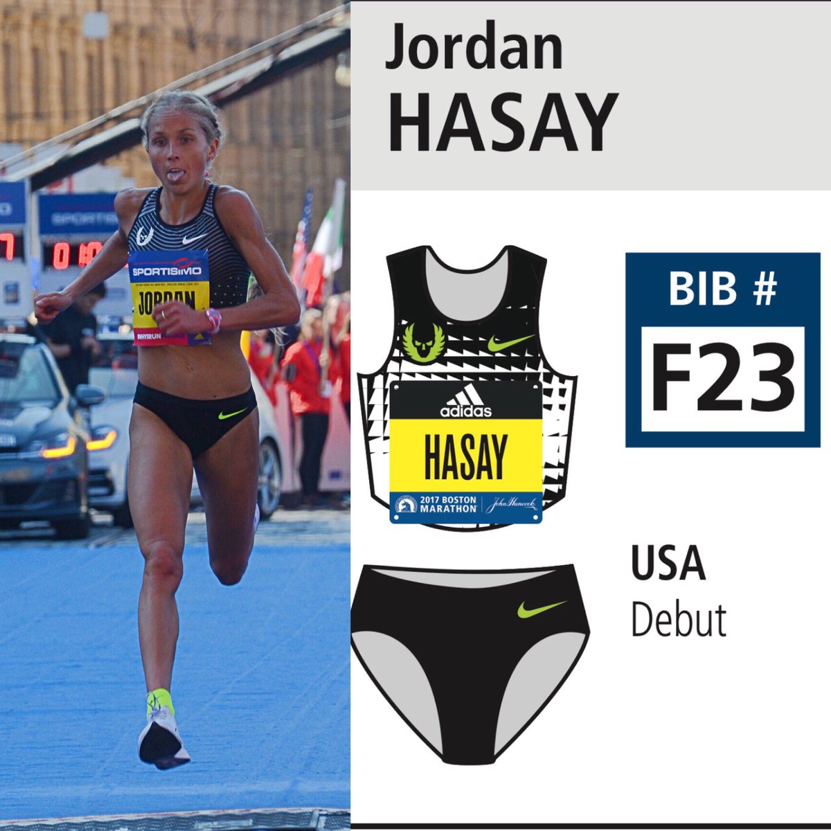 Jordan Hasay on Twitter "In Boston I'll be wearing bib number 23! 2