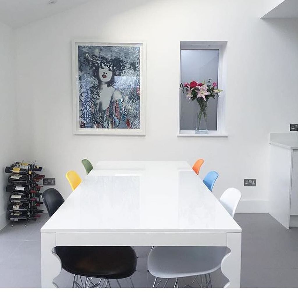 vertigointerior's tweet photo. Regram @just_another_instamum - loving the rainbow of our Eames chairs! 🌈 #eames #vertigointeriors #vertigo #midcenturymodern #kitchengoals https://t.co/gF52JthkWt