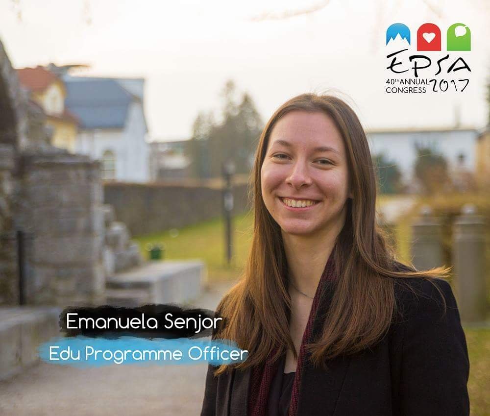 epsaac2017's tweet photo. Emanuela Senjor, Educational Programme Officer https://t.co/D8tkG9yXVv