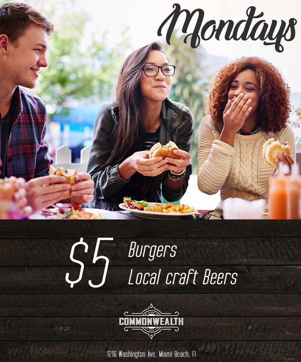 Mondays are perfect for our $5 Burgers and Local Craft Beers! 🍺🍔🍺🍔🔝🔝🔝