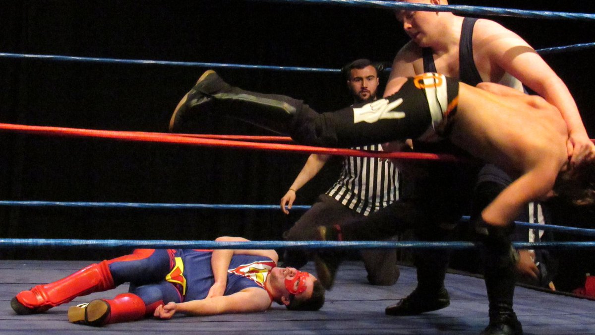 PeaceWrestler's tweet photo. What a Swanton Bomb by @NotEnoughVaughn 

And thank you very much, my tag partner Kevin will totally take that pinfall you just handed us!!! https://t.co/LD03jzMepS
