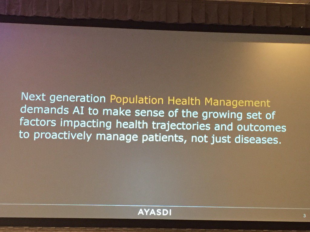 <a href="/Ayasdi/">Aya</a> applies 5 attributes of AI for #PopHealth: discover, predict, justify, act, learn. #PopHealthIT