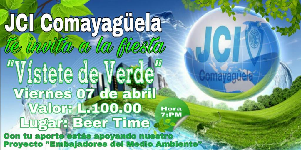 ComayaguelaJCI's tweet photo. Apoya esta iniciativa "VísteteDeVerde" Con tu aporte estaremos #ReforestandoElHatillo como parte del Proyecto Embajadores del Medio Ambiente https://t.co/v3Tk1WaT8y