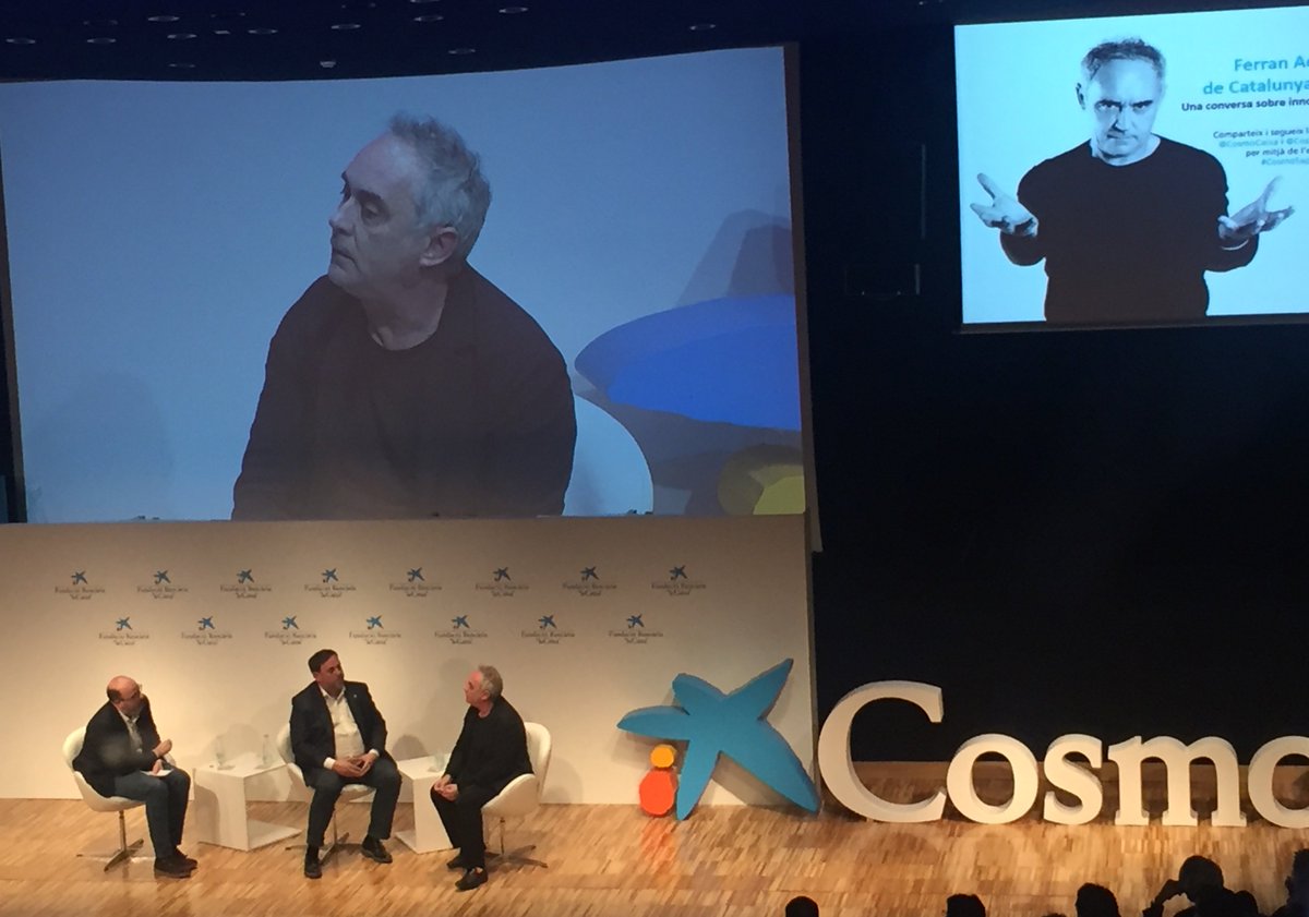 CosmoCaixa's tweet image. "El 95% de las cosas que creemos que son innovadoras, realmente no lo son" @ferranadria. #CosmoSapiens.