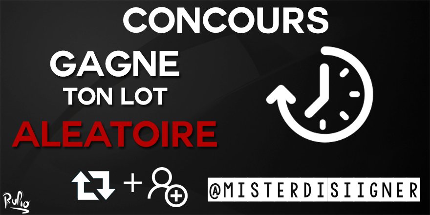 NvazTMs's tweet photo. 🎁Concours speed🎁

⚡Gagne ton lot aléatoire⚡

#RT + FOLLOW 

➡ @MisterDisiigner 

TAS : 10 minutes 🎁 https://t.co/4Npn7C9ile