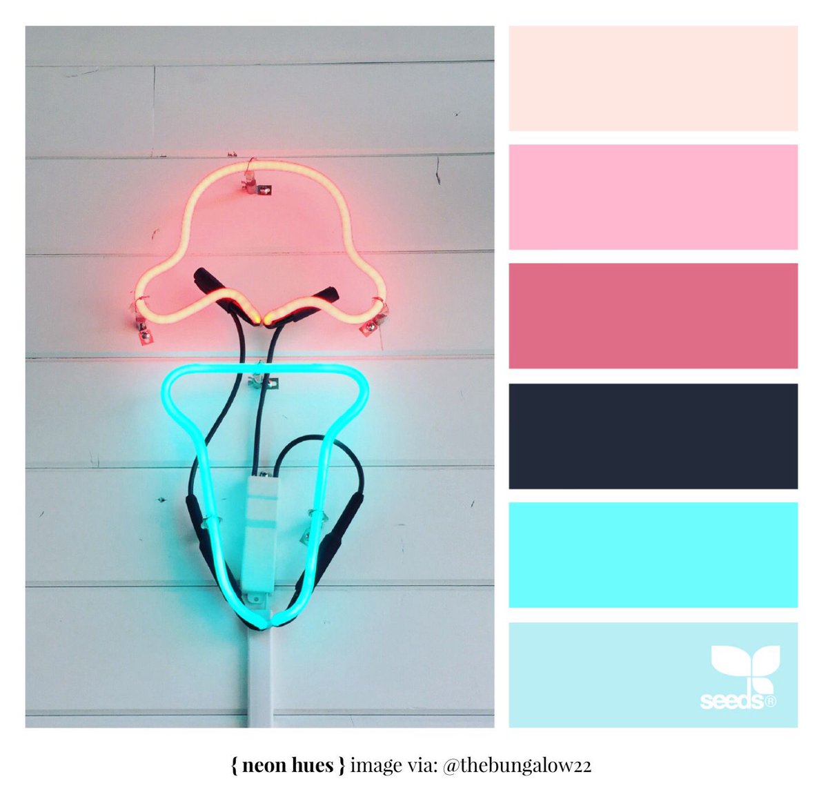 shayfrom_thebay's tweet image. Color Palette of The Day: Neon Hues #DesignSeeds #Color
