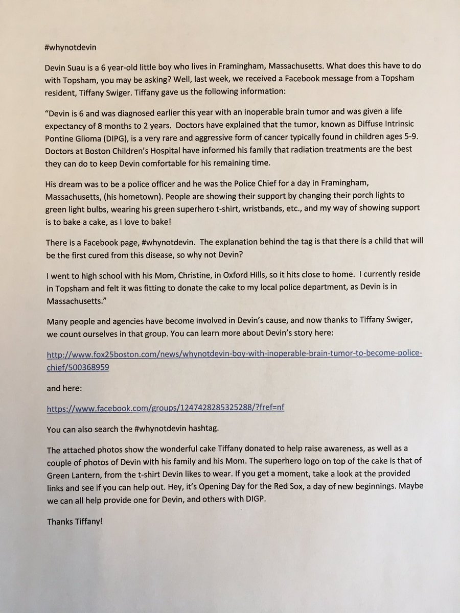 Topsham Police tweet media