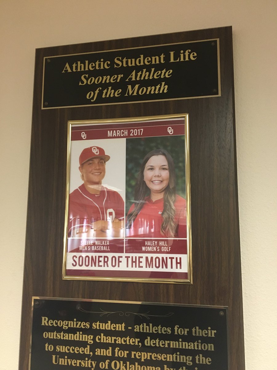 CONGRATS to our SAAC VP <a href="/Haley_Hill/">Haley Hill</a> for being named Female Sooner of the Month for March! We're thankful for you and your impact ❤