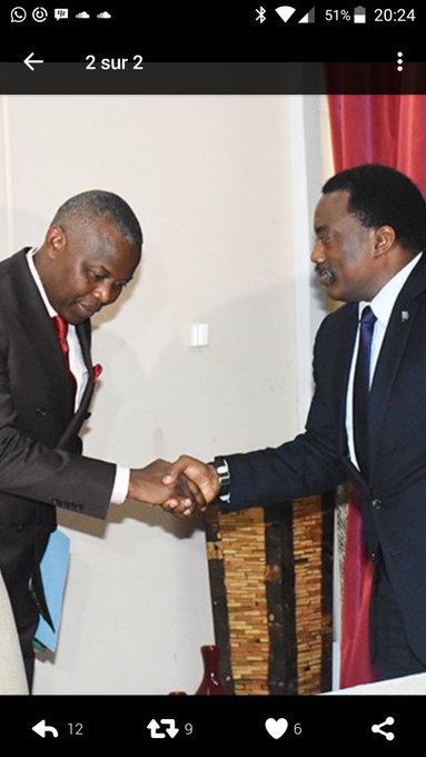 ambadrien's tweet photo. #ImageduJour Joseph kabila &amp; @vitalkamerhe1, au palais de la nations. #Consultations de la classe politique https://t.co/dCCGOIlZ8a