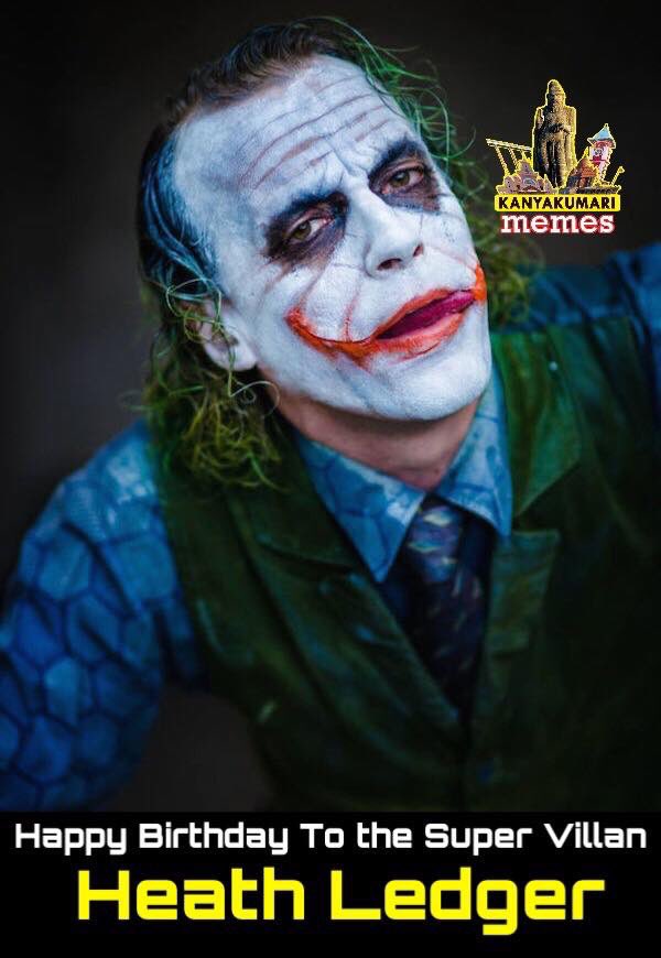 Happy Birthday to Heath Ledger (JOKER)  