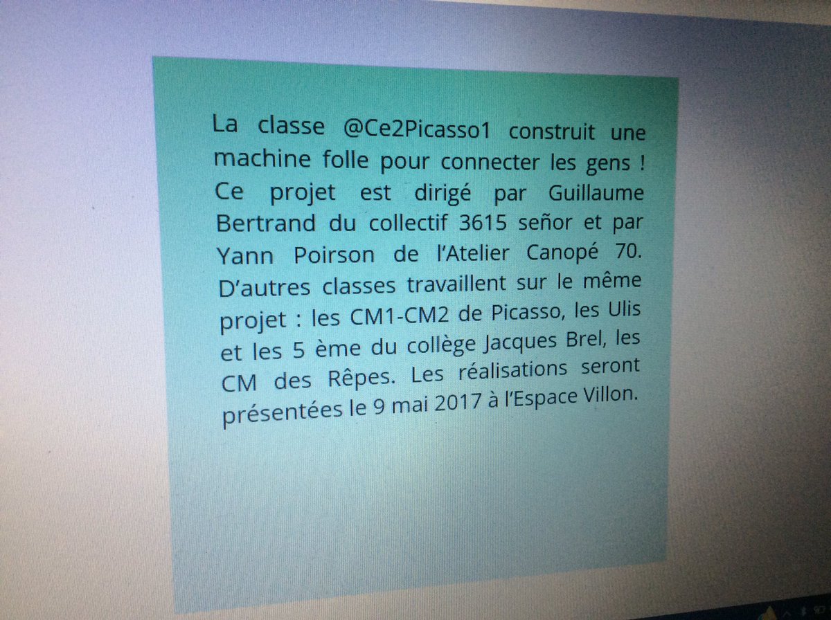 AnneCeCallejon's tweet photo. Fin de journée, 6 livres numériques qui progressent pour raconter notre projet #objetsconnectants ! @Ce2Picasso1 @3615_guiaum @Canope_70 https://t.co/AS3atgaeoO
