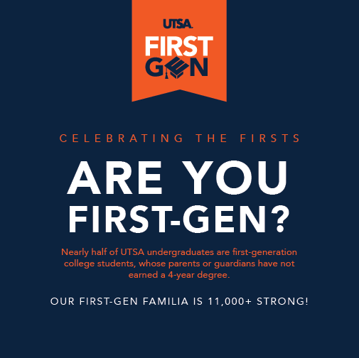 UTSACampusSrvcs's tweet photo. Join us at the Sombrilla tomorrow for the #FirstGenUTSA resource fair from 10-2! https://t.co/tQsiQ5yhtG