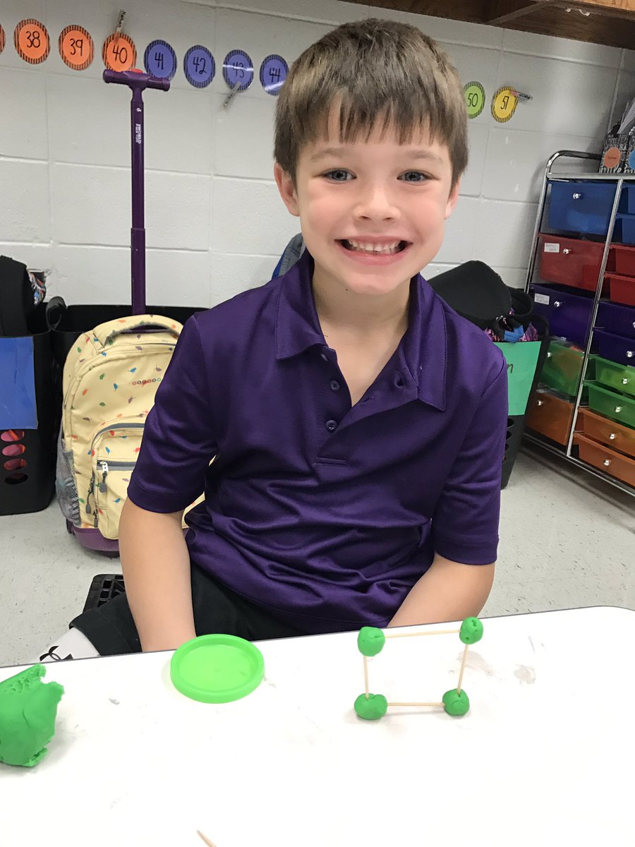 MrsTroxclair's tweet image. The kids loved using play doh and toothpicks to show sides and vertices of 2D shapes #msaproud #funinfirst