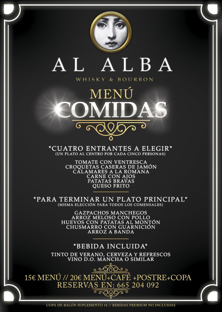AlAlbaCopas's tweet photo. Para celebrar al mediodía por la noche, un menú para cuando tu quieras en Al Alba. ¡Haz tu reserva! https://t.co/yxfB3mixW3
