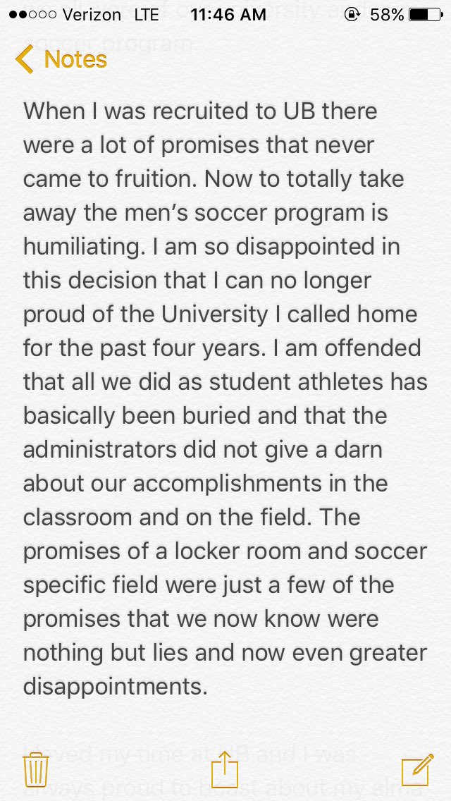 R_Cicerone7's tweet photo. It's a lot but here are my true feelings toward this morning's awful news @UBAthletics @UBuffalo https://t.co/KZrjS7UJTt
