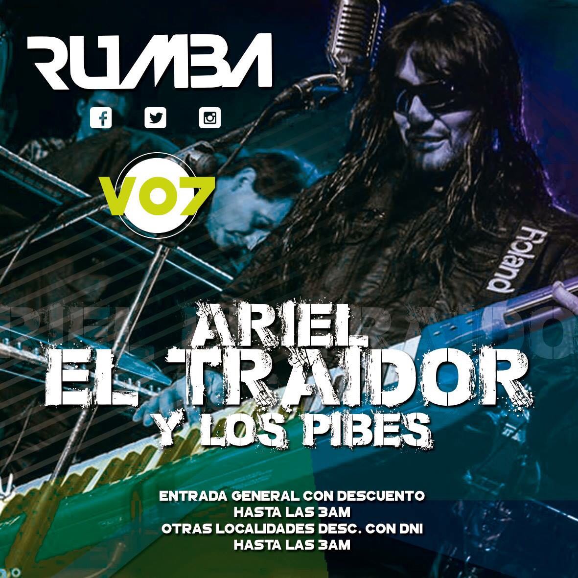 Rumba_LasRosas's tweet photo. Este viernes después de mucho tiempo nos visita ARIEL EL TRAIDOR (creador y  ex vocalista de PIBES CHORROS) veni a cantar todos sus éxitos 😎 https://t.co/8mL0B0ppuB