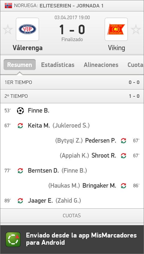 Mismarcadoress's tweet photo. Vålerenga - Viking 1:0  
#Valerenga #Viking #Eliteserien
Más información: https://t.co/2s7F0HhNaS https://t.co/WY6vihjTqS