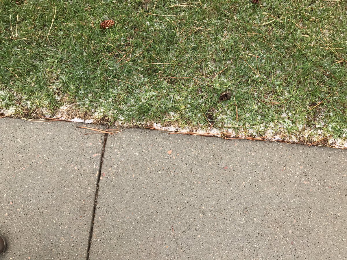 colleenhurleywx's tweet photo. A TINY bit of sleet accumulation on the west side of RC currently. Not quite the 7"+ of SNOW they got in some spots today #OhHellSnow https://t.co/PNGHC2DC0Z