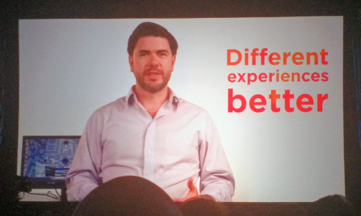 dverwolf's tweet image. &quot;Different experiences Better&quot; @arikabel talks about the #SoftwareBuzz happening at Kickoff! #WeAreLenovo