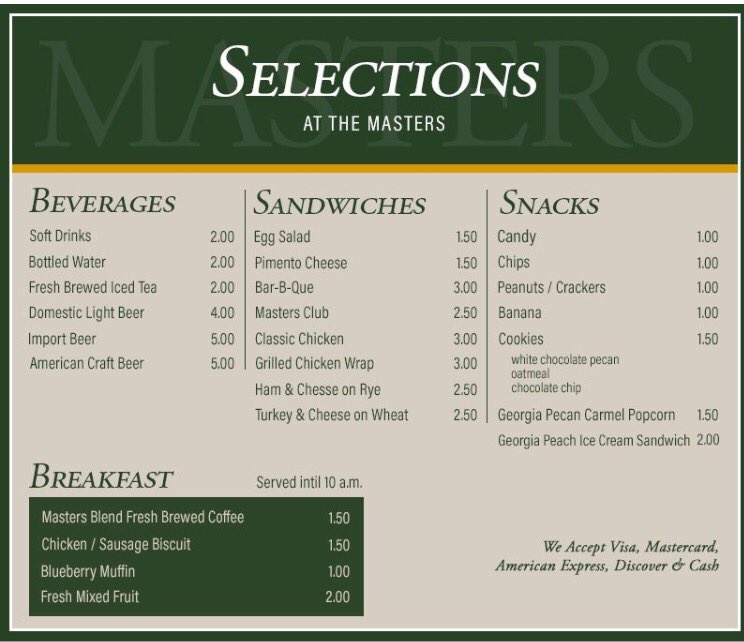 Super Bowl menu and The Masters menu. 
Think maybe the NFL doesn't care about the fans?