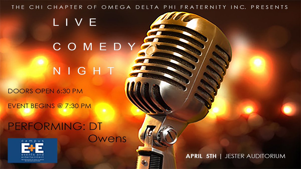 texasodphi's tweet photo. THIS Wednesday is our Live Comedy Night event! The event is for free! We hope to see y'all there and enjoy the performance! #LiveComedyNight https://t.co/y0ebRVl1yC