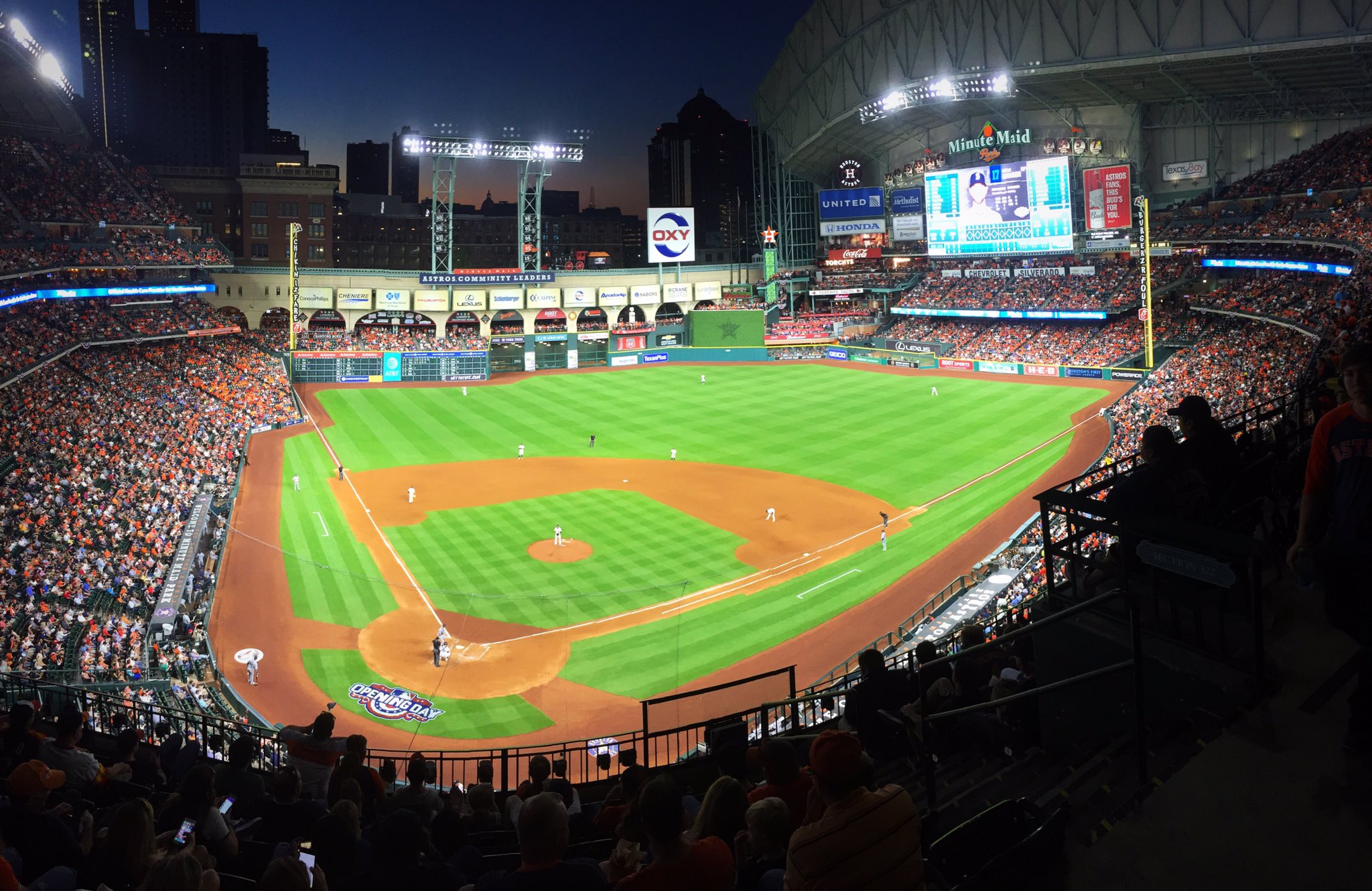 minute maid park night