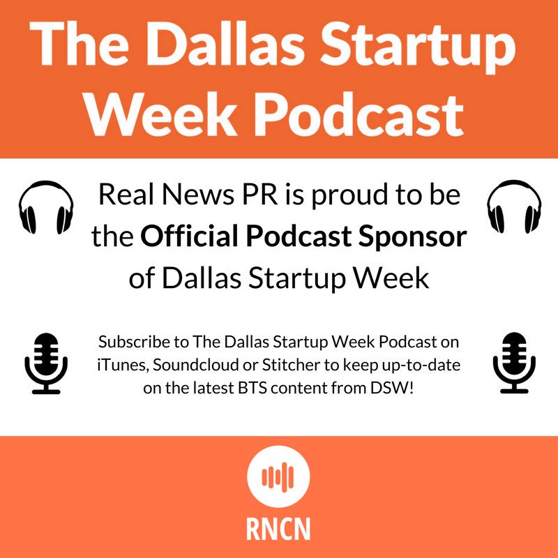 We are THRILLED to be the Official Podcast Sponsor of @DFWStartupWeek! Listen to the podcast at dallasstartupweek.com/media.html #DSW17