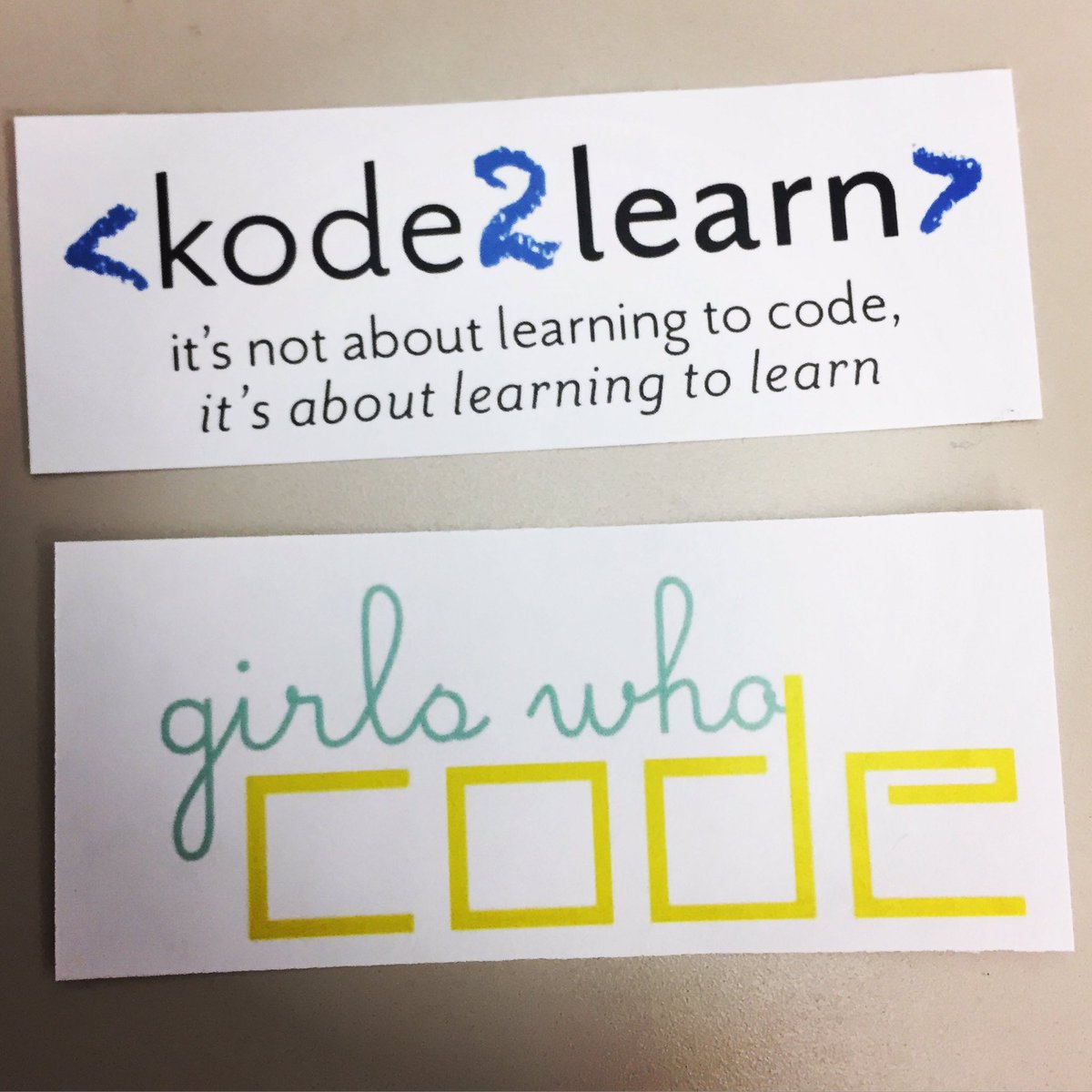 miamigwc's tweet photo. Want a #K2L or #GWC laptop sticker? Come to our "Can You Code Better than a 5th Grader?" event tomorrow in Benton Hall room 115 from 7-9pm! https://t.co/ccaetJlrTh