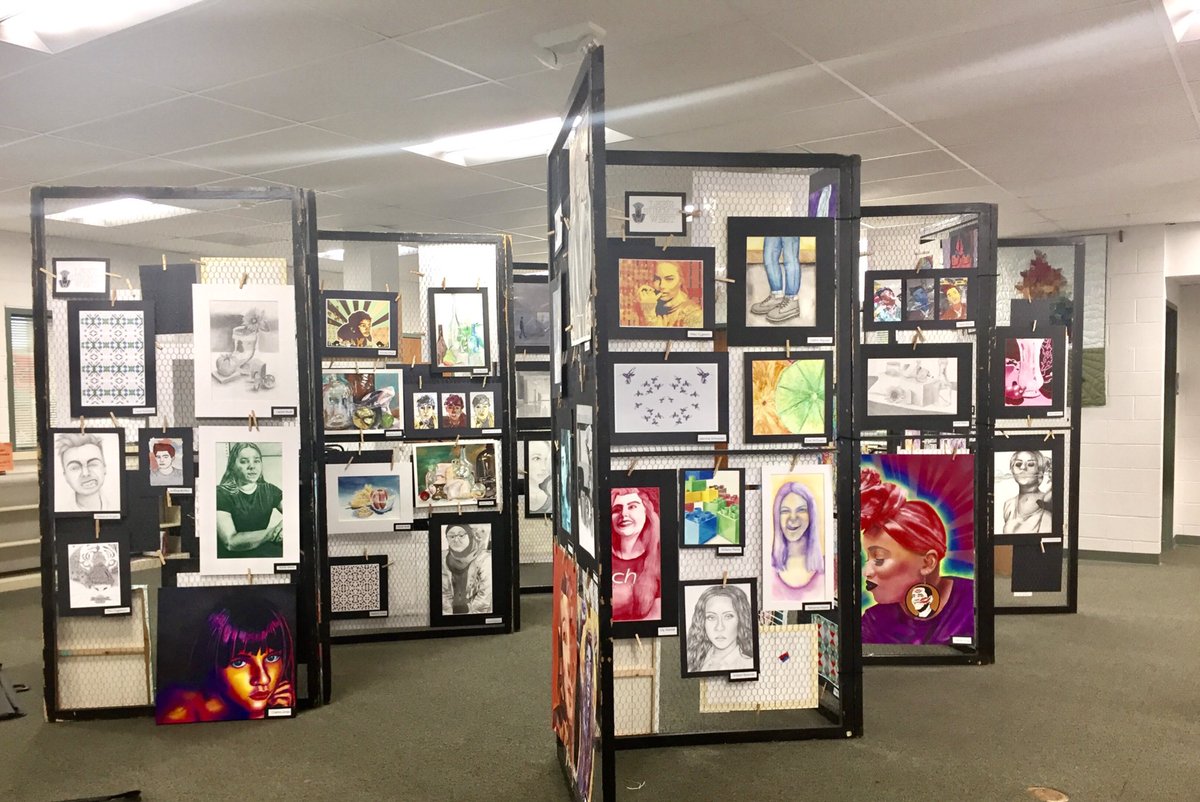The Show of Excellence is up and hanging at the Colbern library all week!