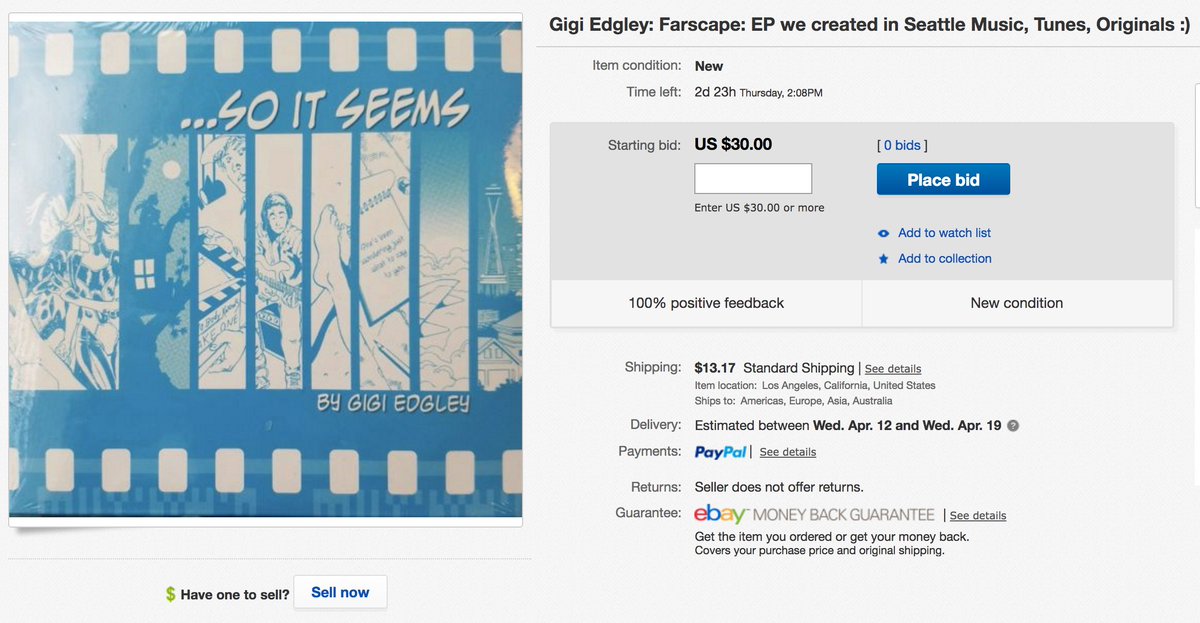 GigiEdgley's tweet photo. You can pick up my first ever EP @eBay store. I recorded this when I first moved to Hollywood! #farscape #frellyeah https://t.co/oz6IiKhAWV? https://t.co/NJet9k1WYZ