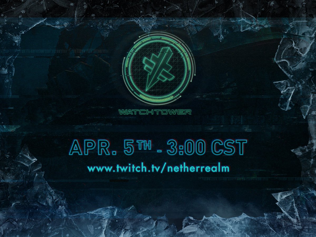 InjusticeGame's tweet image. Come by the Watchtower this Wednesday and chill! go.wbgames.com/Twitch  #TheWatchtower