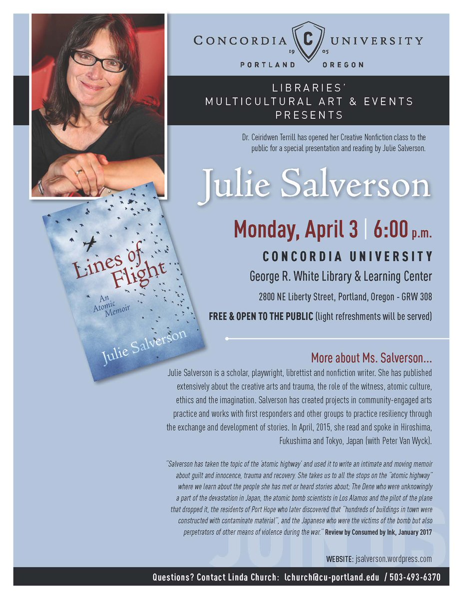 tonight in Portland! @wolsakandwynn #atomicmemoir #memoir