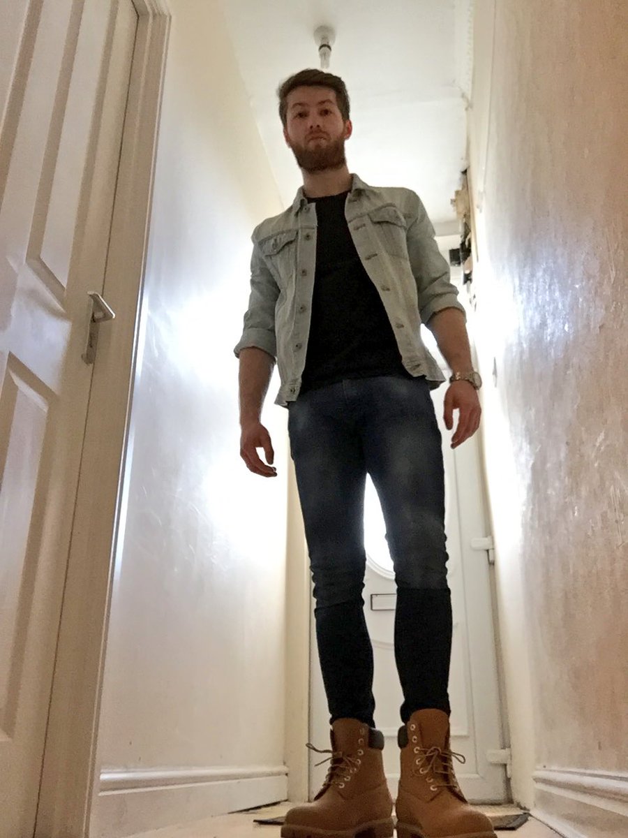 jean jacket with timberlands