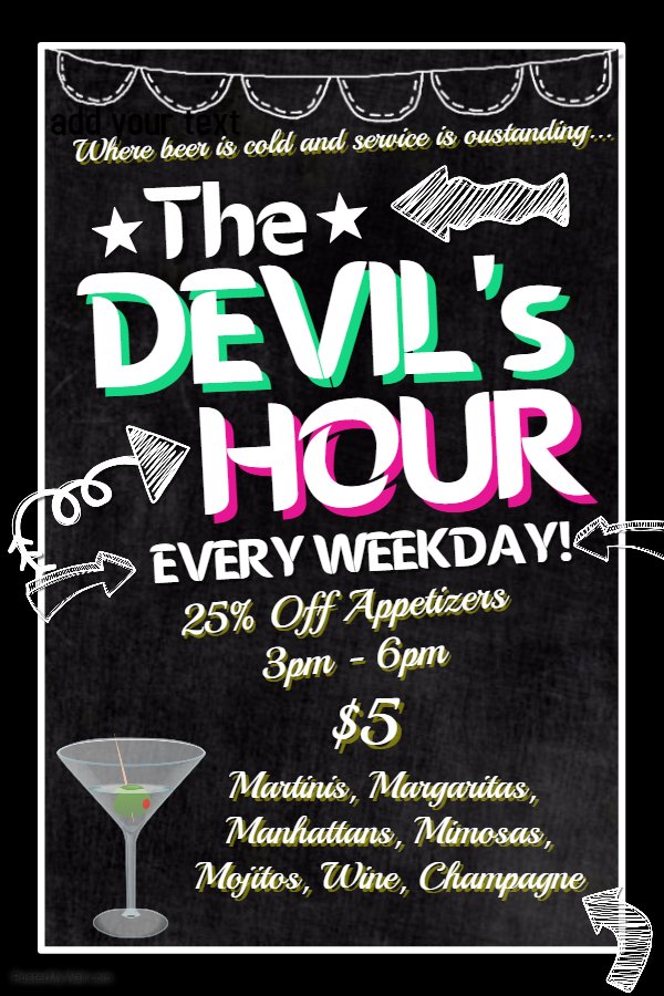 brimstonetav's tweet photo. #happyhour aka #devilshour #drinkspecials #foodspecials #allweekdays $2 #beerpints #buyabeerkeeptheglass #mondaysonly #ncaafinals. https://t.co/h05hdp2EI5
